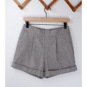 Alice & Olivia Grey Wool Blend Shorts, size 4